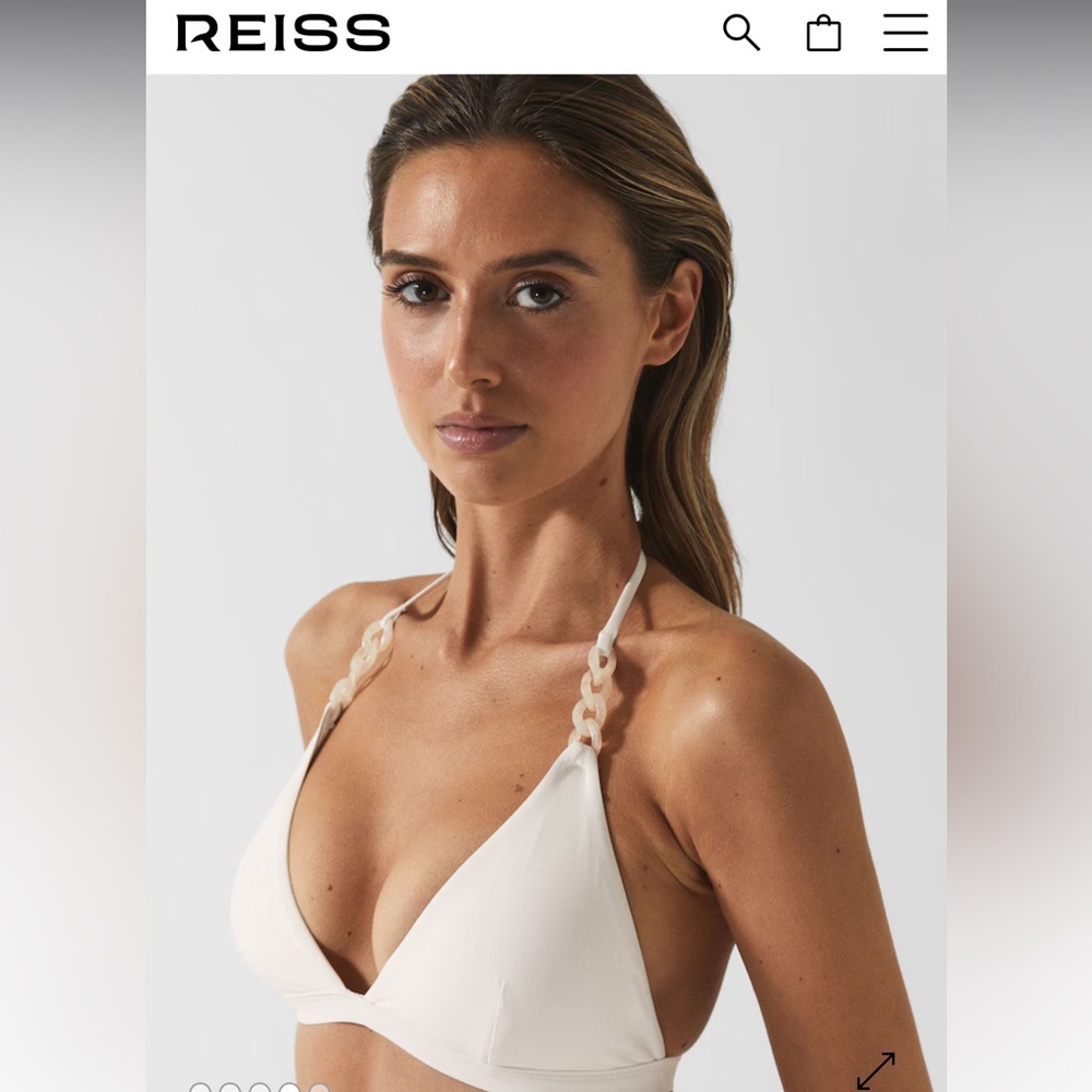 REISS white bikini top size 10 (model is wearing size 8)